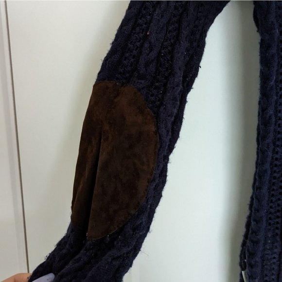 Aigle Cable Knit Cardigan with Elbow Patches - Picture 3 of 7